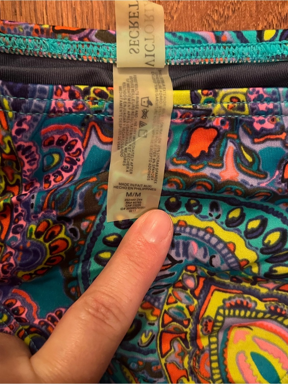 Multi color Paisley Tankini Swimsuit - Picture 4 of 4